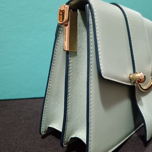 Strathberry Blue Crescent Box Bag - Picture 10 of 11